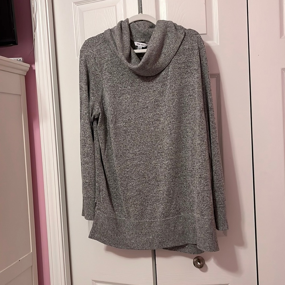 Gray Turtleneck Sweater